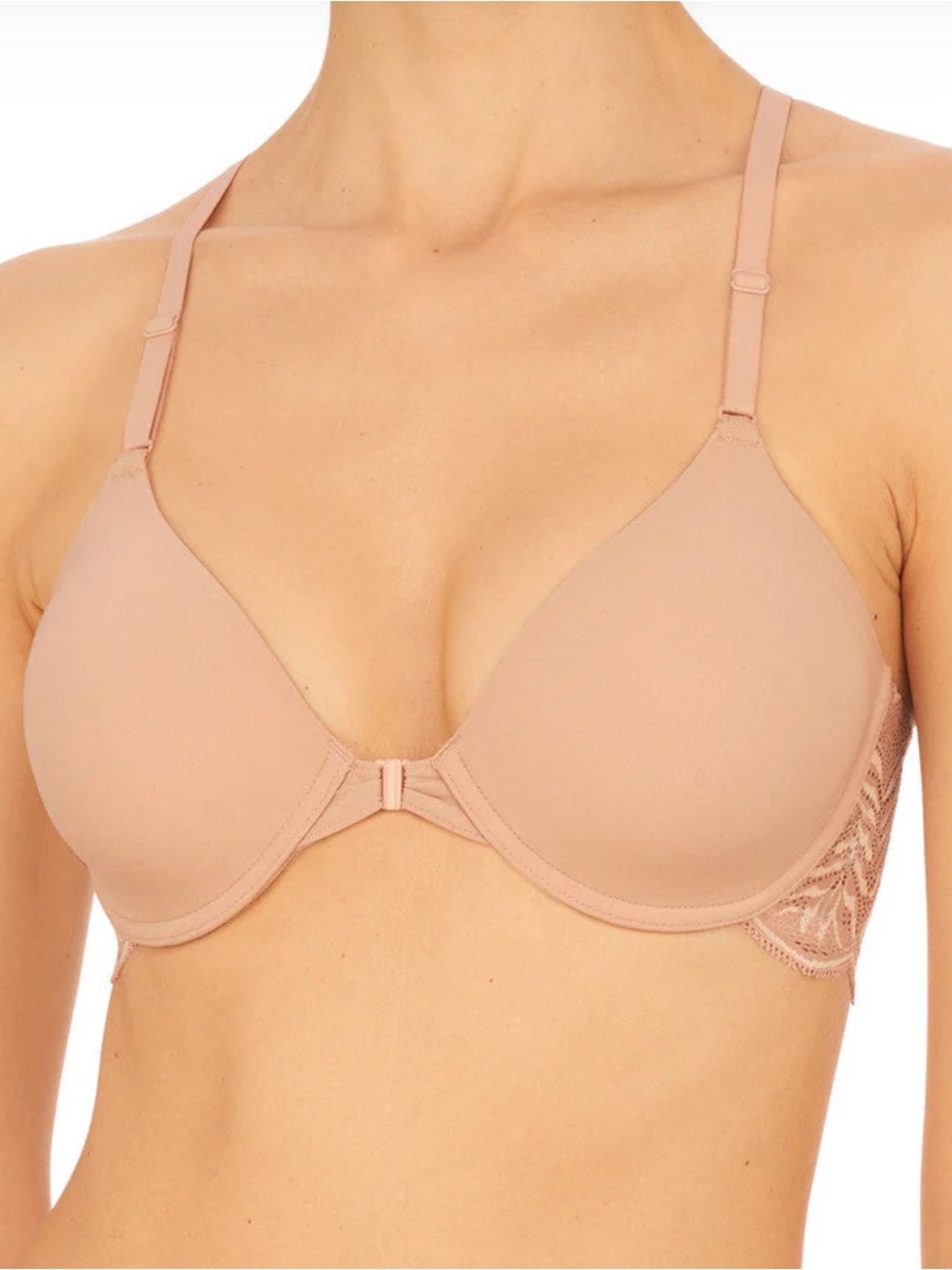NATORI Lush Front Closure Contour Racerback T-Shirt Bra! Retail $74
